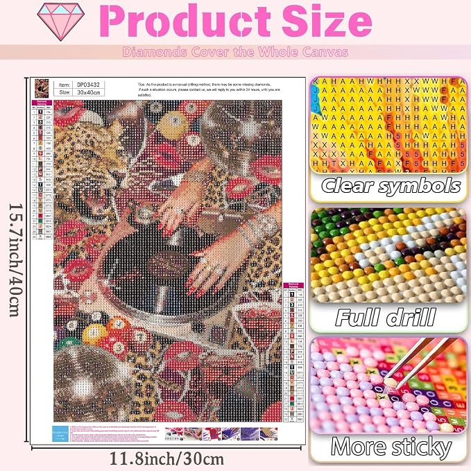 Trendy Cheetah diamond art kits for adults Diamond Painting Kit for adults