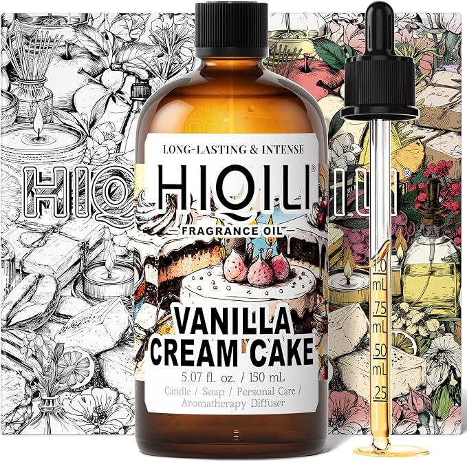 HIQILI Vanilla Cream Cake Fragrance Oil for Soap Making, Add to Dryer Balls