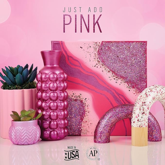 FolkArt Best of Pinks Acrylic Craft Paint Set Featuring 5 Premium Pink Paint Formulas, 96424