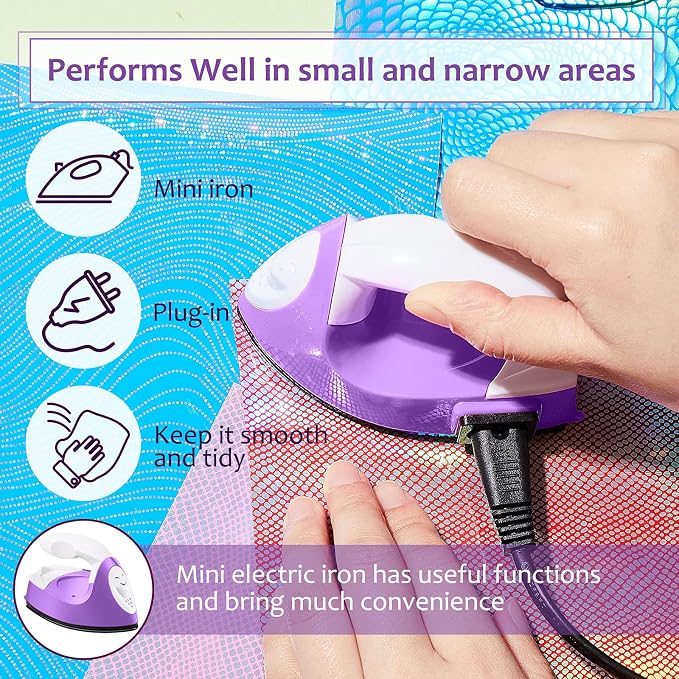 Honoson Mini Craft Iron with Charging Base Tiny,Purple