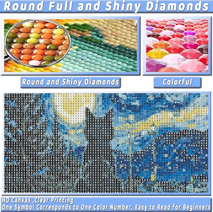 Black Cat Diamond Art Kits for Adults Cute Diamond Painting Kit Beginner