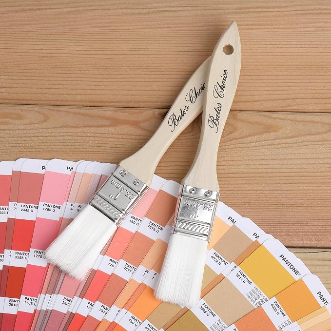 Bates- Chip Paint Brushes, 6 Pack, 1", 2", 3", Synthetic Bristles Painting Brushes, Paint Brushes Set, Chip Brush, Painting Brush, Wood Stain Brush Set, Chip Paint Brushes for Paint, Chip Brushes