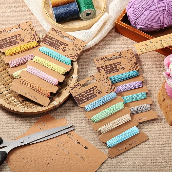 16 Colors Thread Cord for Jewelry Making Hemp Cotton String, Multiple Color
