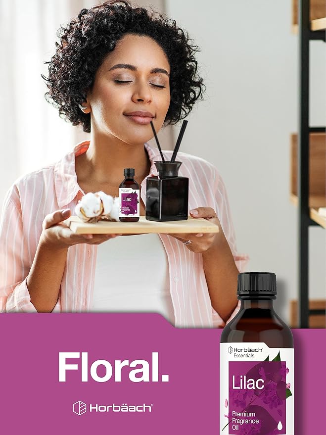 Horbaach Lilac Fragrance Oil for Diffusers, Candle, and Soap Making | 118ml