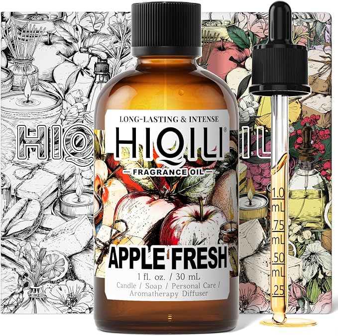 HIQILI Apple Fresh Fragrance Oil for Candle & Soap Making - 1 Fl Oz