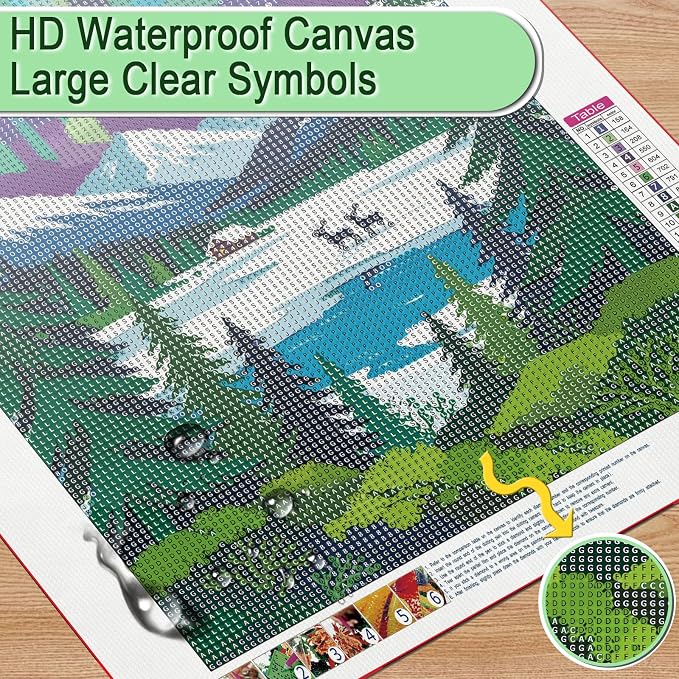 DOZEEZOP 6-Pack Diamond Art Kit for Adults, 5D Diamond Painting 12x16 Inch | Landscape pictures, Full Round Drills, Home Wall & Shelf Decor, Beginner-Friendly DIY Craft, Stress Relief, All-Occasion Gift