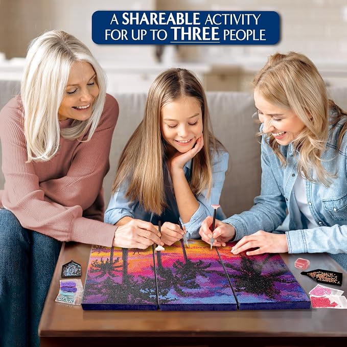 ArtSkills Diamond Painting Kit Framed Canvas Diamond Art - Beach