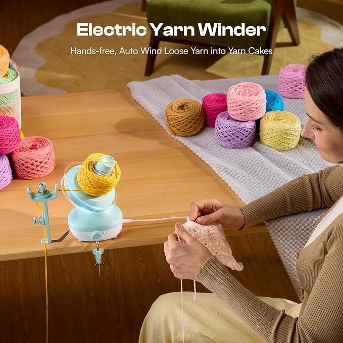 Caydo Electric Yarn Winder, Effortless Yarn Organizer for Crochet Lovers