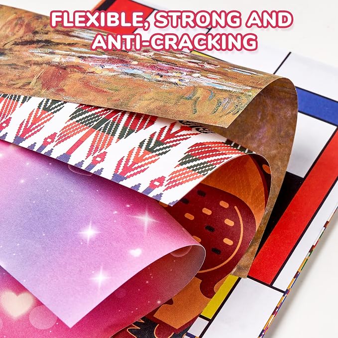 JoyCat Modern Art Patterned Origami Paper, 50 Double-Sided Sheets, 6x6 Inch | Double-sided abstract art patterns bring bold color and contemporary style to origami, collage, cards and paper crafts.