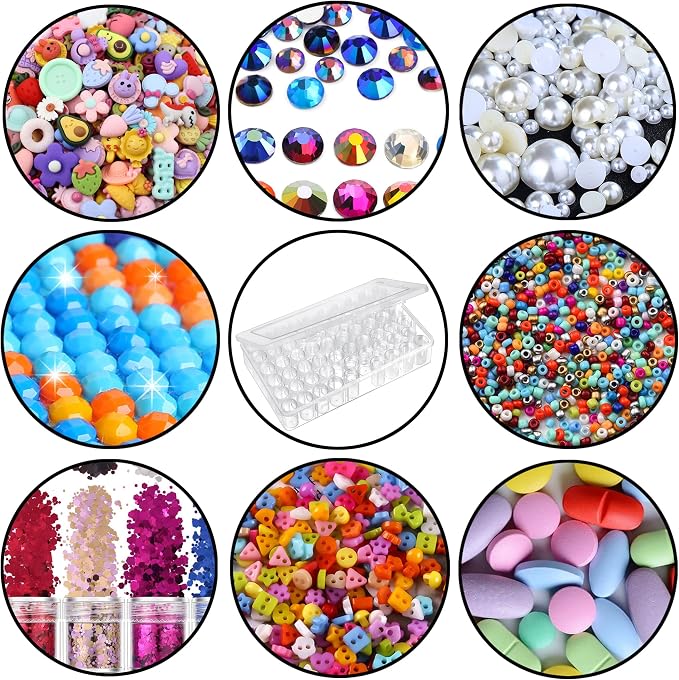 2packs 60 Grids Bead Organizer and Storage Diamond Painting Containers Portable Plastic Case Box Arts Crafts Storage for Seeds Beads Sewing Cosmetic Nail Glitter Powder Small Parts Rhinestones