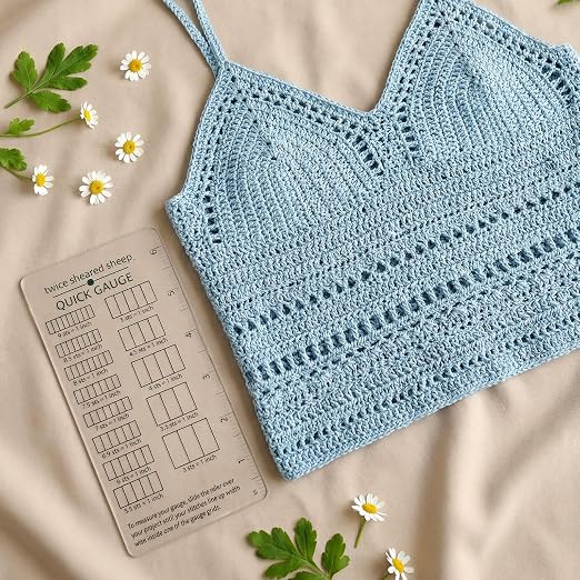 2PCS Quick Gauge Ruler for Knitting
