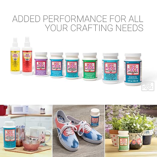 Mod Podge Dishwasher Safe Waterbased Sealer, Decoupage Glue with Gloss Finish, 8 fl oz (Pack of 12),Clear,CS15059B- (Pack of 12)