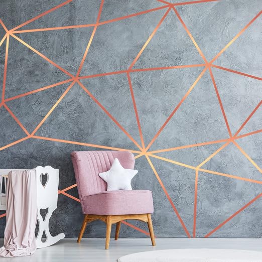 Zonon Rose Gold Washi Tape for Wall Decor Self Adhesive 5/10/15mm