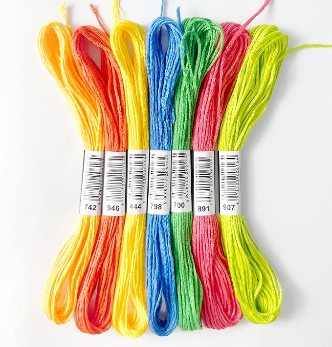 Premium Rainbow Color Embroidery Floss with Cotton for Cross Stitch Threads, Bracelet Yarn, Craft Floss, Embroidery Floss Set (447colors)