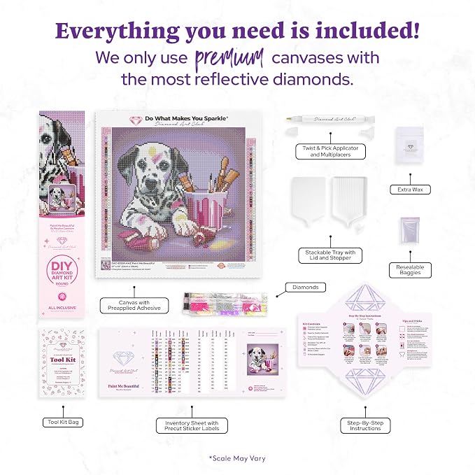 DIAMOND ART CLUB Paint Me Beautiful-Dalmatian Diamond Art Kits for Adults