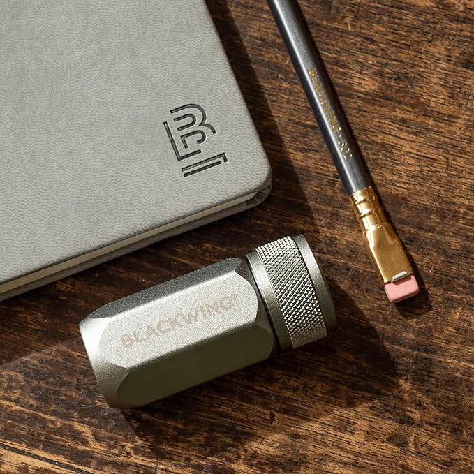 Blackwing One-Step Long Point Pencil Sharpener, German Steel Blade, Grey