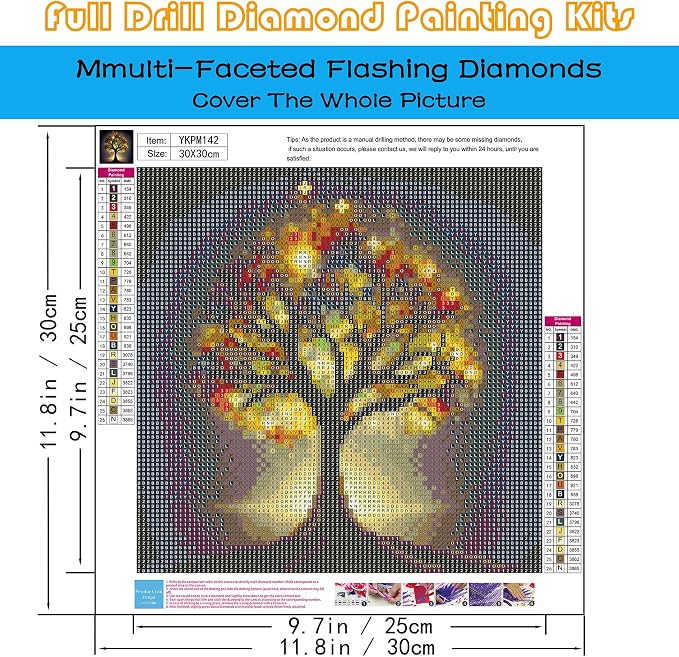 Tree of Life Diamond Art Kits for Adults, 5D Diamond Painting for Adults