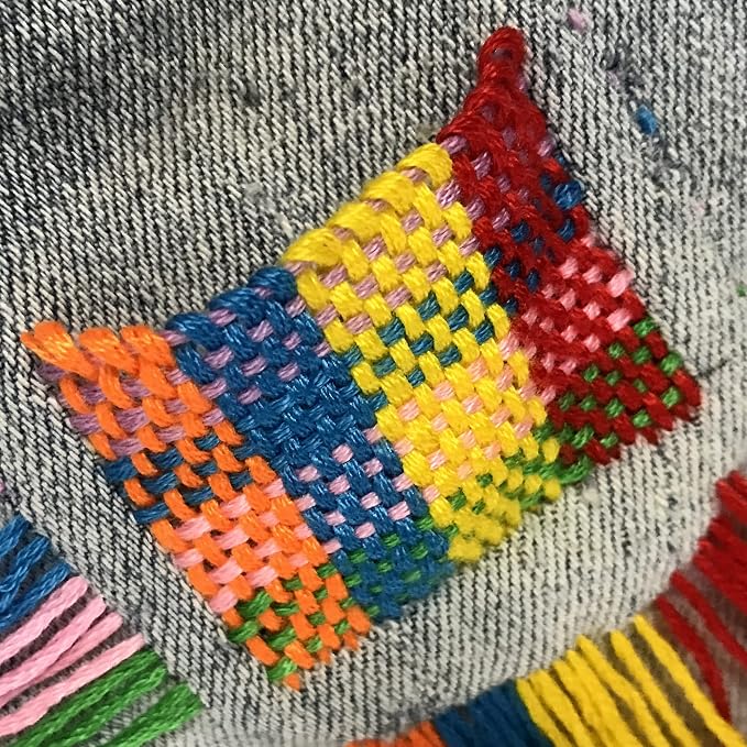 Cuptisserie 21 Hooks Speedweve Darning Loom for Repair Jeans/Socks, Weaving Loom for Visible Mending