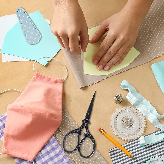 3.6inch Small Embroidery Scissors Sewing Crochet Cross Stitch | Knitting Scissors Sharp Craft Scissor with Leather Scissor Cover for Needlework Manual Sewing Handicrafts Tool