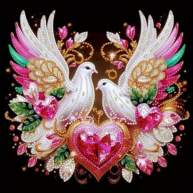 Special Shape Diamond Painting Kits for Adults,Peace Dove Diamond Painting
