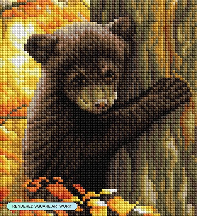 DIAMOND ART CLUB Black Bear Diamond Art Kits for Adults