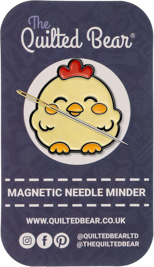 The Quilted Bear Magnetic Needle Minder, Chick | Enamel Needle Keeper for Embroidery & Cross Stitch, Secure Holder for Sewing Needles & Pins, Strong Magnet, Sewing Accessory