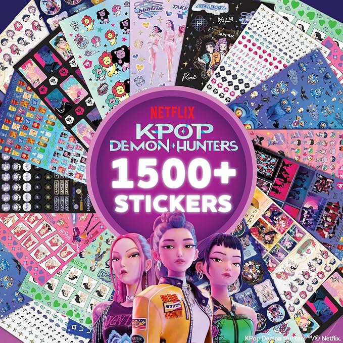 Horizon Group USA Sticker Book, Kpop Demon Hunters, 1500+ Stickers