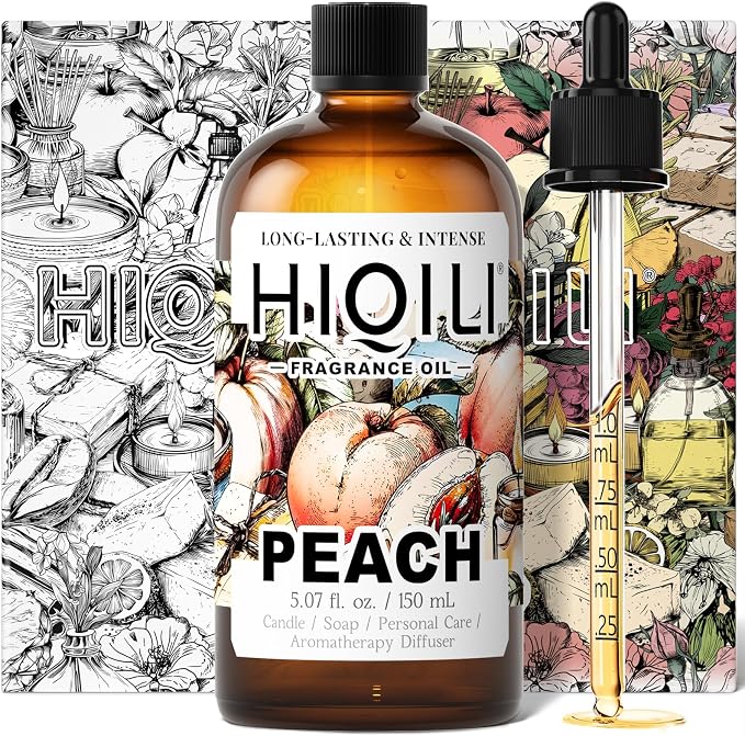 HIQILI Peach Fragrance Oil for Home Diffuser, Body Spray - 5.07 Fl Oz