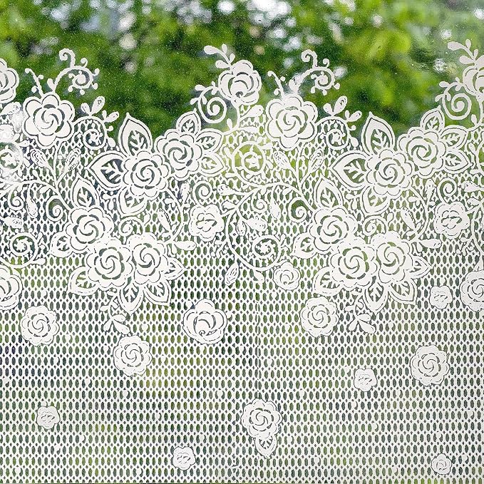 ADD.HERES Stained Glass Window Film, Window Film Decorative, 17.5 x 78.7 in