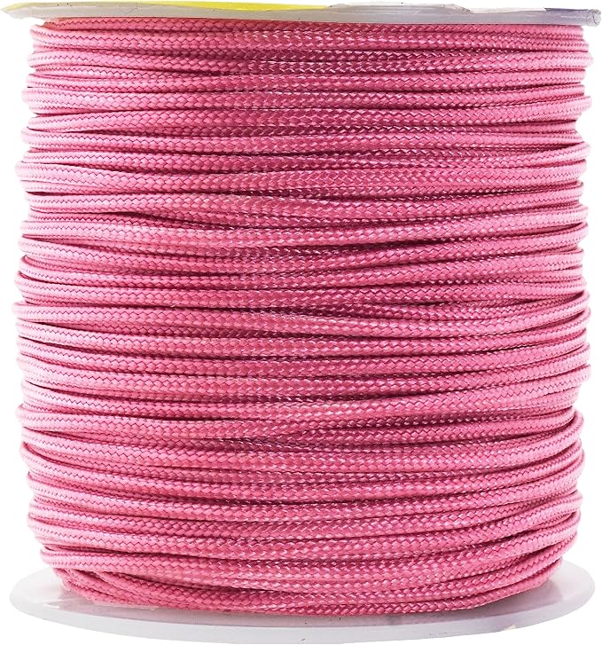 Mandala Crafts 1.5mm Mauve Rattail Nylon Satin Cord for Jewelry Making
