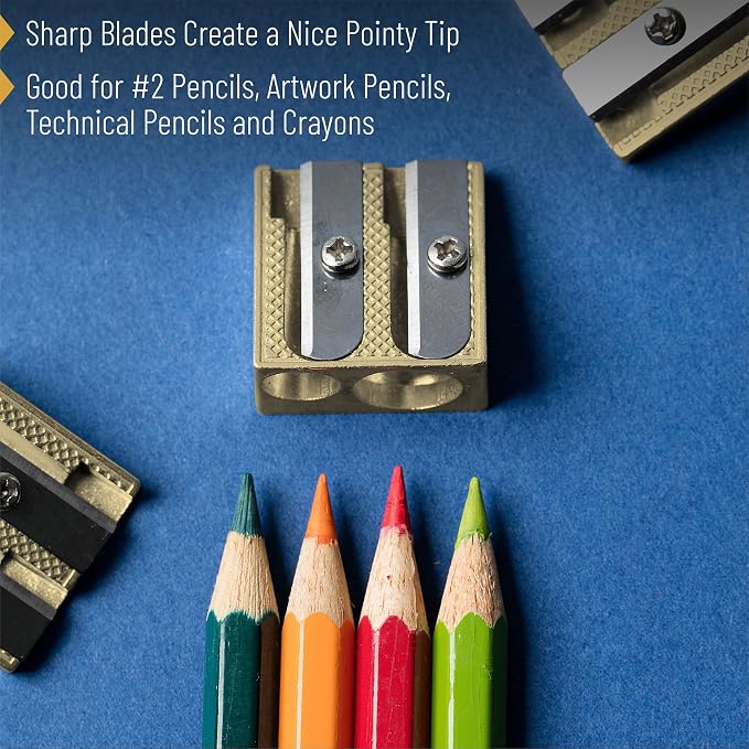 Mr. Pen- Handheld Metal Pencil Sharpener, 6 Pack
