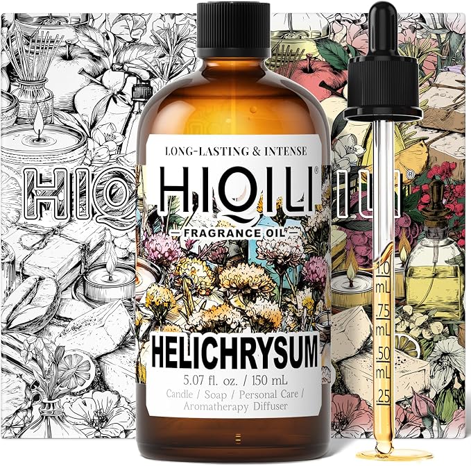 HIQILI Helichrysum Fragrance Oil, DIY Skin Care & Body Product - 5.07 Fl Oz