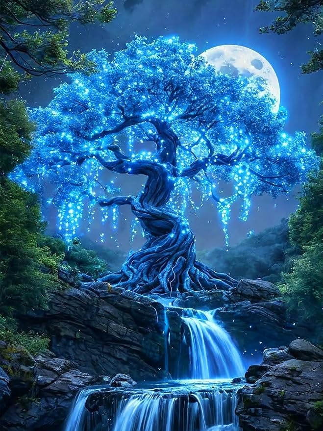 ijbnhd Tree of Life Diamond Art Kits for Adults 12x16 inch
