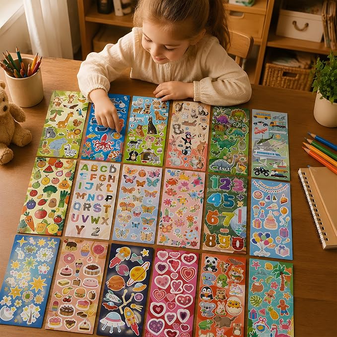 36 Sheets Stickers for Kids - Cute Stickers Pack for Scrapbook