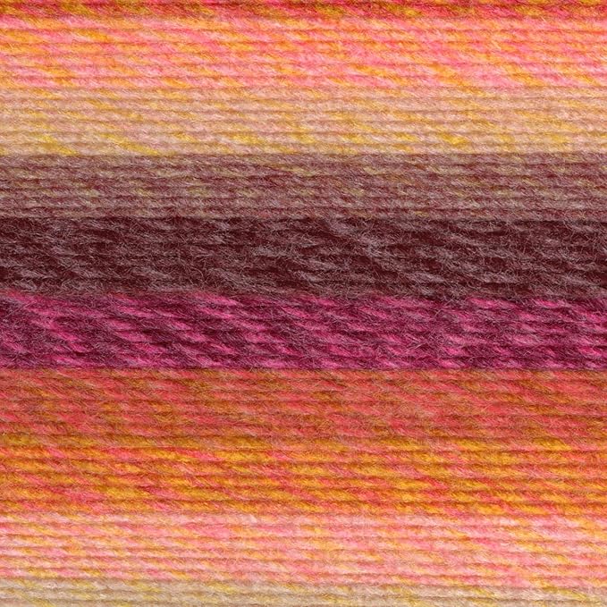 Lion Brand Yarn, Muticolor Ferris Wheel Yarn for Knitting, Crocheting, and Crafts, Cherry on Top, 1 Pack