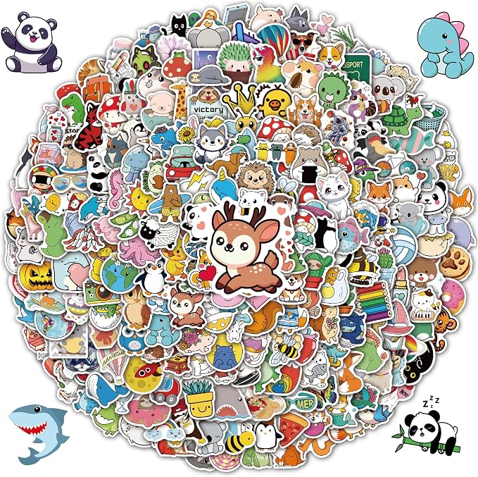400PCS Stickers for Water Bottles | Water Bottle Stickers for Kids, Waterproof Vinyl Stickers, Cute Stickers Pack, Back to School Supplies Classroom Decor