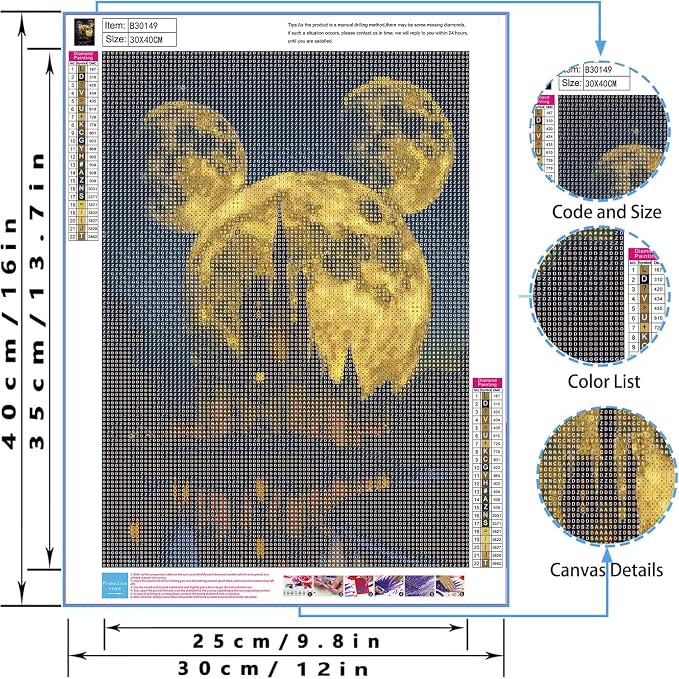 Diamond Art Painting Kits for Adults,Castle Diamond Painting Kits 12x16inch