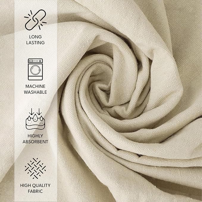Canvas Painters Drop Cloth (Size 6 x 9 Feet - Pack of 2) - Pure Cotton Paint Drop Cloth for Painting, Curtains, Furniture & Floor Protection - All Purpose Thick Canvas tarp with Double Stitched Edges