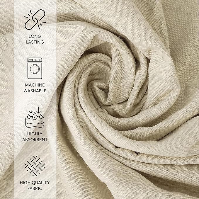 Canvas Drop Cloth for Painting (Size 4 x 15 Feet, Pack of 1) - Pure Cotton Painters Drop Cloth for Painting, Furniture & Floor Protection - All Purpose Thick Canvas tarp with Double Stitched Edges