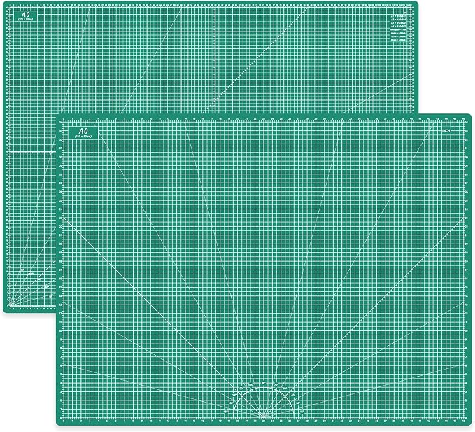 Headley Tools Thickened 36 x 48 Inch Self Healing Sewing Cutting Mat, A0 Rotary Cutting Sewing Mat for Crafts, Double Sided 5-Ply Table Cutting Board for Fabric Quilting Leather Hobby, Green