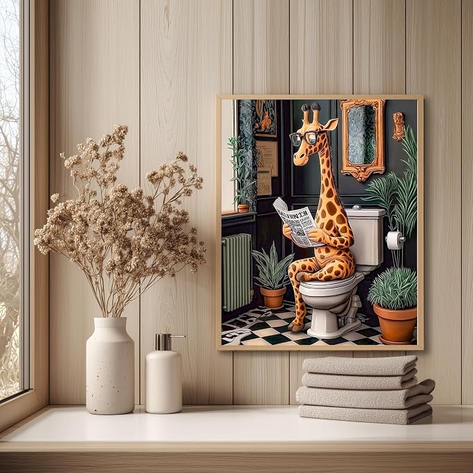 Reivworl Giraffe Paint by Numbers Kit for Adults Beginner 16×20 inch