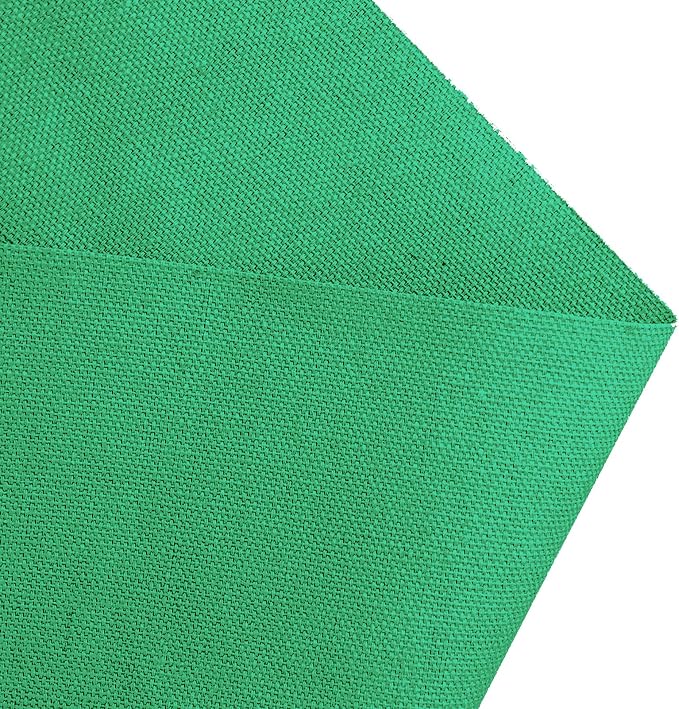 10oz Heavy Duty Cotton Canvas Fabric 60" x 40", Thick Cotton Duck Cloth for Painting, Sewing, Crafts, Tote Bags, Embroidery, Home Decor, Drop Cloth (Green)