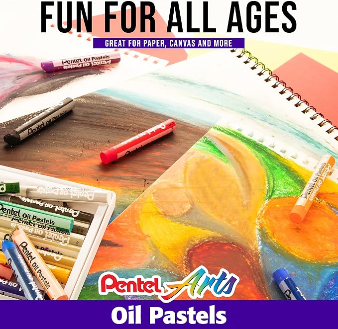 Pentel Oil Pastels - 50 Color Set (PHN-50)