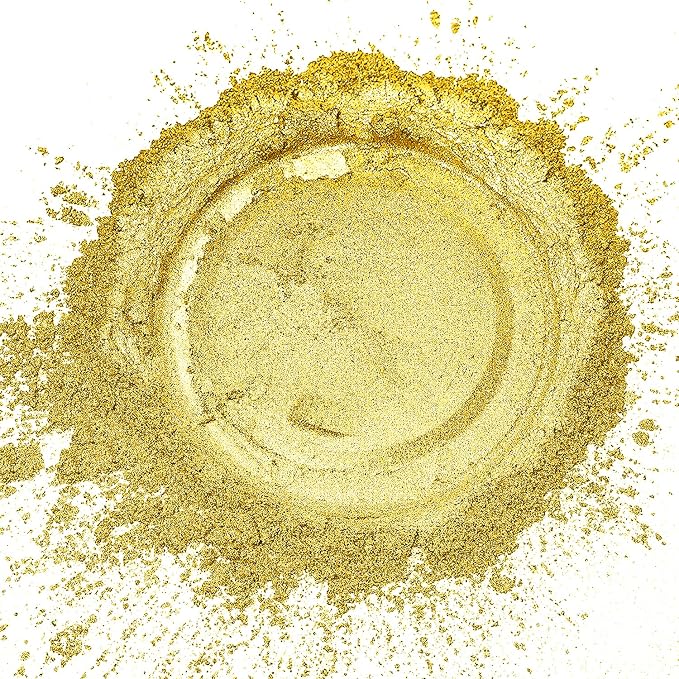 NTWJNJY Sun Gold Mica Powder, Natural Shimmer Mica Powder(50g/1.7oz) | for Epoxy Resin/Candle/Soap/Lip Gloss/Slime/Bath Bombs/Quicksand.Car paint pigments.Candle Dye,Soap Making Dye,Resin dye.