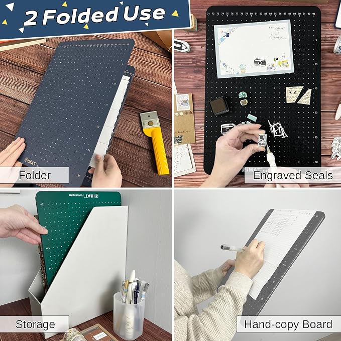 iMAT Flip Cutting Mat M Type Foldable Double-Sided Ash Grey