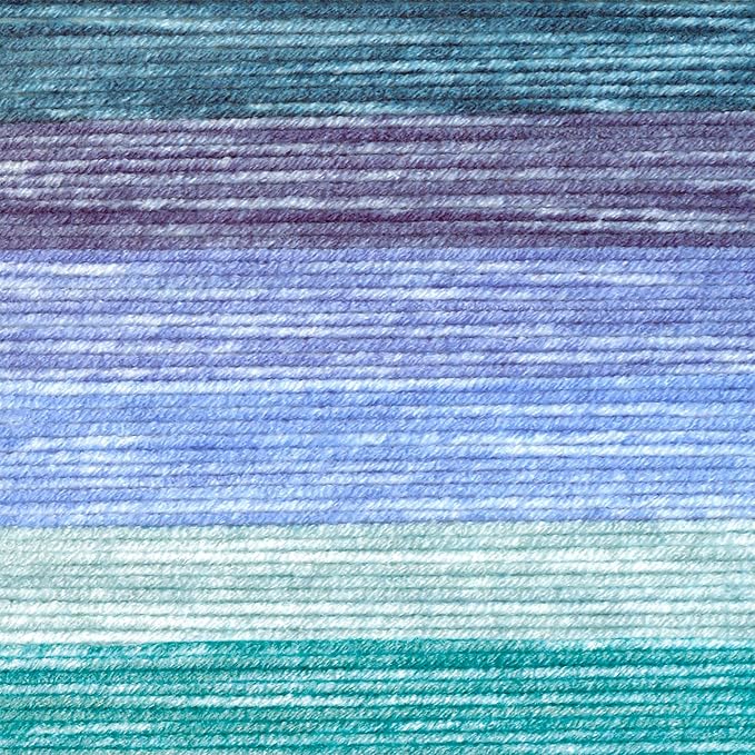 Lion Brand Yarn, Mandala Ombré Yarn, Mantra, Blue Multicolor, 1 Pack | Variegated Yarn for Crochet, Knit, Crafts, Soft, Acrylic Fiber for Blankets, Worsted Weight Sweaters, Colorful Shawls