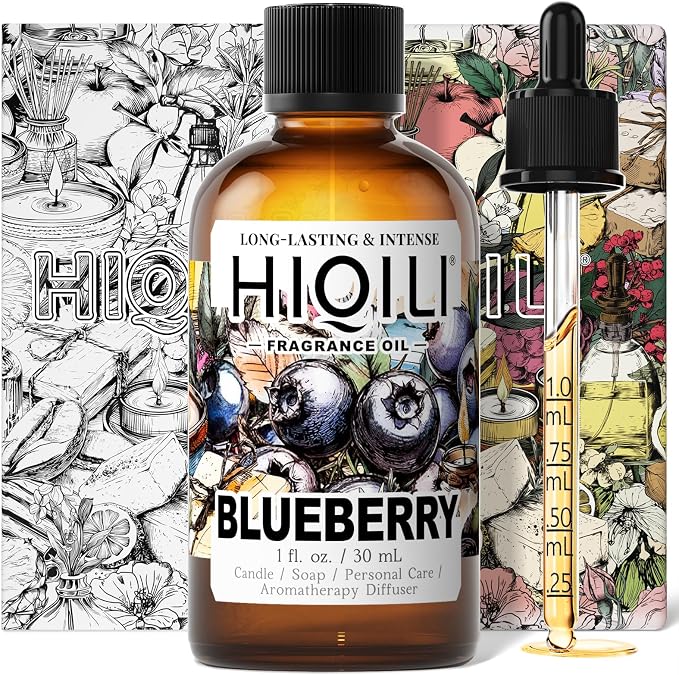 HIQILI Blueberry Fragranc Oil for Soap & Candle Making Supplies - 1 Fl Oz