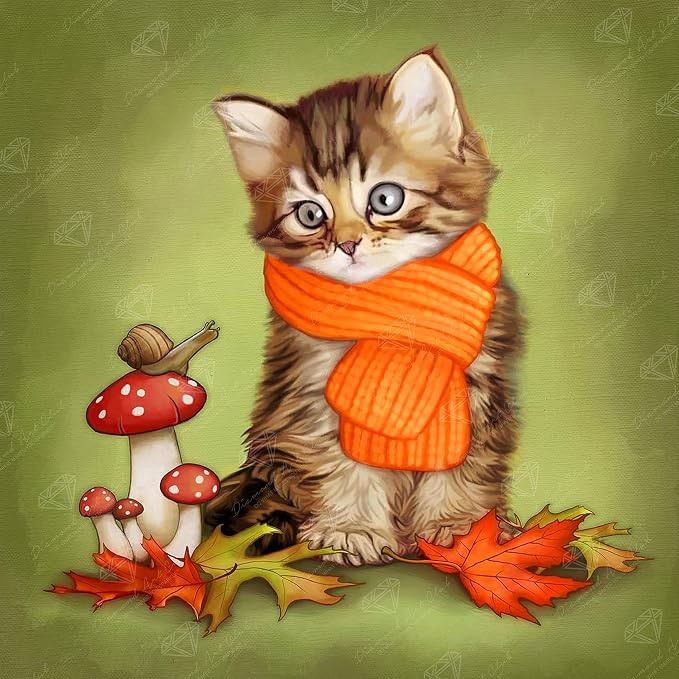 DIAMOND ART CLUB Making Friends - Kitty Diamond Art Kits for Adults