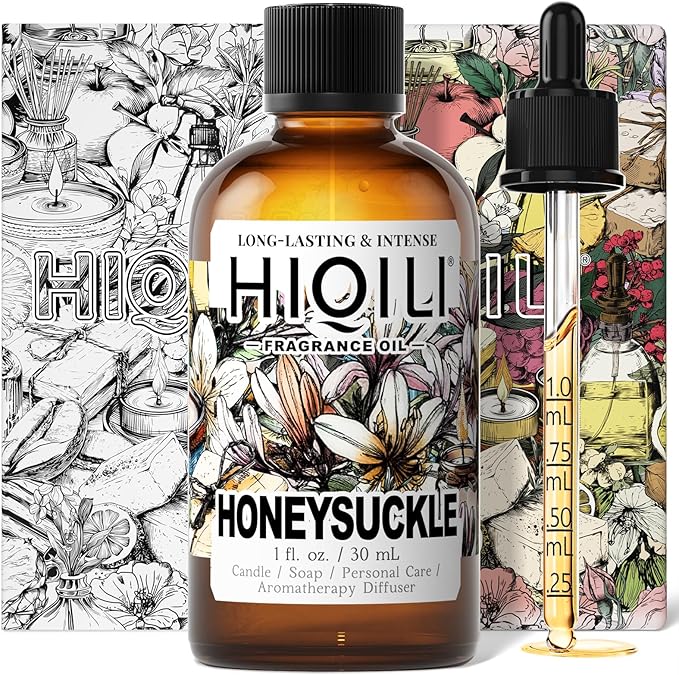 HIQILI Honeysuckle Fragrance Oil for Diffuser & DIY Candle Making - 1 Fl Oz