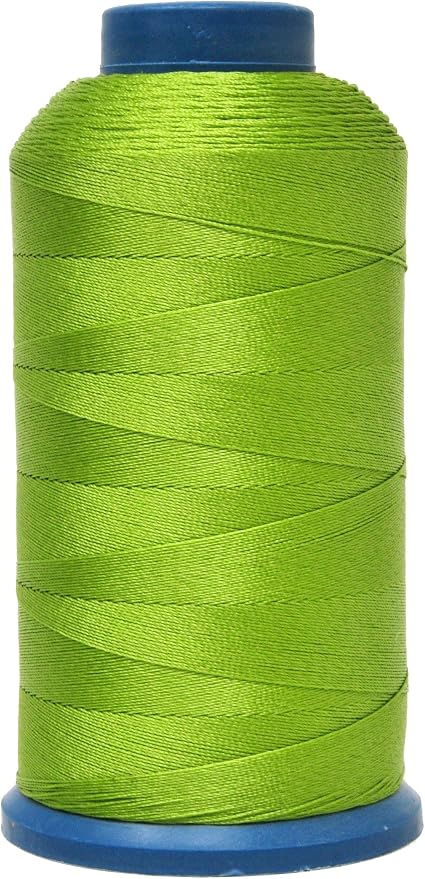 Mandala Crafts Size 69 210D T70 Apple Green Bonded Nylon Thread, 1500 YDs